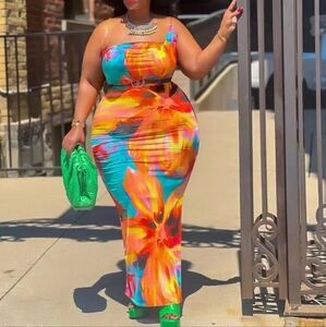 Vibrant Multicolor Maxi Dress